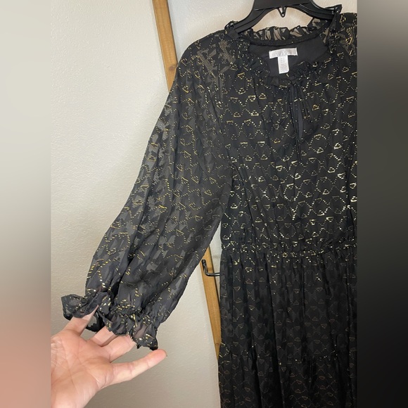 LONDON TIMES Clipped A-Line Dress - Picture 6 of 16